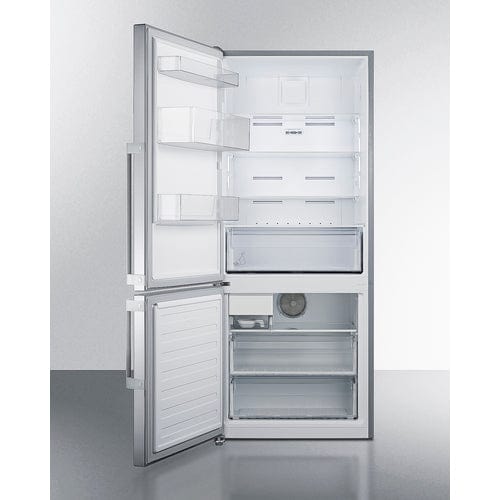 Summit Refrigerators Summit 28&quot; Wide Bottom Freezer Refrigerator FFBF284SSIMLHD