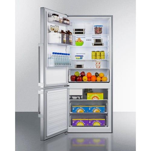 Summit Refrigerators Summit 28" Wide Bottom Freezer Refrigerator FFBF284SSIMLHD