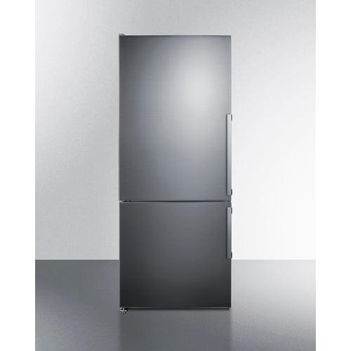 Summit Refrigerators Summit 28&quot; Wide Bottom Freezer Refrigerator FFBF284SSIMLHD