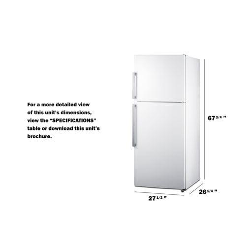 Summit Refrigerators Summit 28&quot; Wide Top Mount Refrigerator-Freezer FF1515W