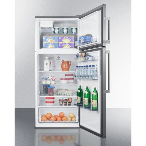 Summit Refrigerators Summit 28" Wide Top Mount Refrigerator-Freezer With Icemaker FF1512SSIM