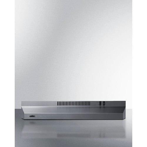 Summit Range Hoods Summit 30&quot; Under Cabinet Convertible Range Hood, ADA Compliant H30RSSADA