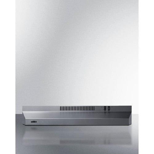 Summit Range Hoods Summit 30" Under Cabinet Convertible Range Hood, ADA Compliant H30RSSADA