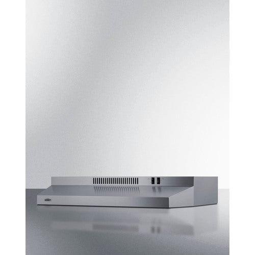 Summit Range Hoods Summit 30" Under Cabinet Convertible Range Hood H30RSS