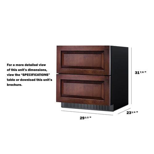 Summit Outdoor All-Refrigerator Summit 30" Wide 2-Drawer All-Refrigerator, ADA Compliant (Panels Not Included) SPR3032DPNRADA