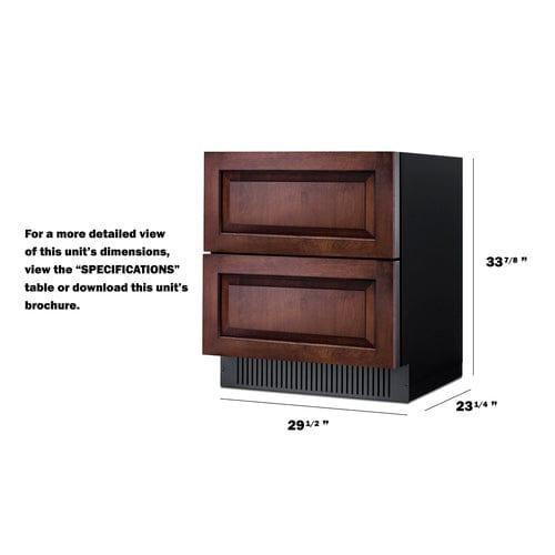 Summit Outdoor All-Refrigerator Summit 30" Wide 2-Drawer All-Refrigerator (Panels Not Included) SPR3032DPNR
