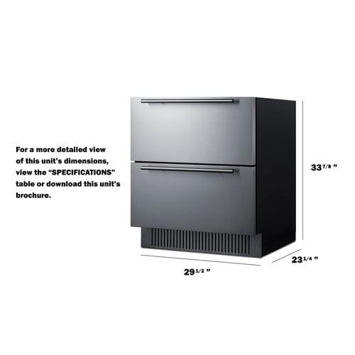 Summit Outdoor All-Refrigerator Summit 30&quot; Wide 2-Drawer All-Refrigerator SPR3032D