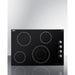 Summit Electric Cooktops Summit 30" Wide 208-240V 4-Burner Radiant Cooktop CR4B30MB