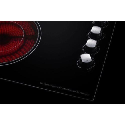 Summit Electric Cooktops Summit 30&quot; Wide 208-240V 4-Burner Radiant Cooktop CR4B30MB