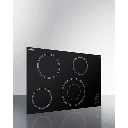 Summit Electric Cooktops Summit 30" Wide 208-240V 4-Burner Radiant Cooktop CR4B30T11B