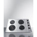 Summit Summit 30" Wide 208/240V 4-Burner Solid Disk CSD4B300