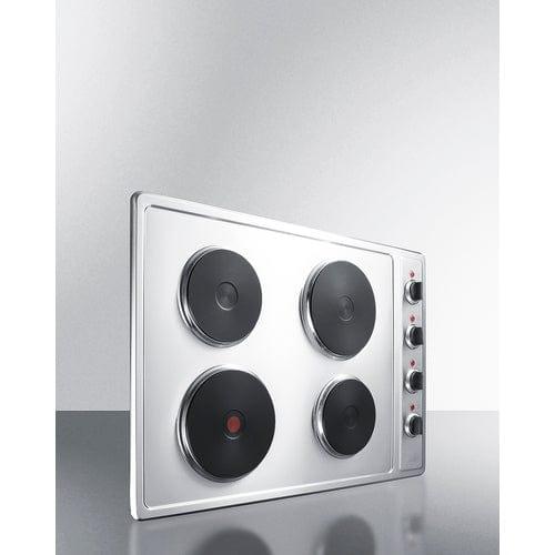 Summit Summit 30" Wide 208/240V 4-Burner Solid Disk CSD4B300