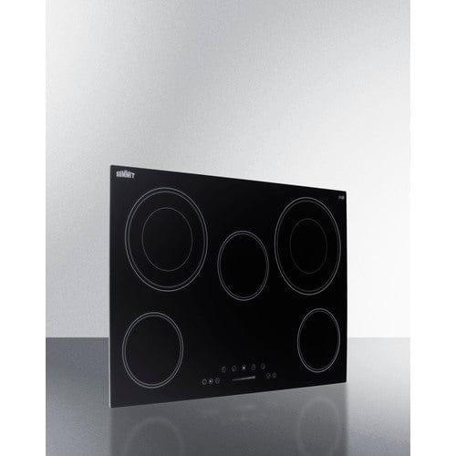 Summit Summit 30" Wide 208-240V 5-Burner Radiant Cooktop CR5B30T7B