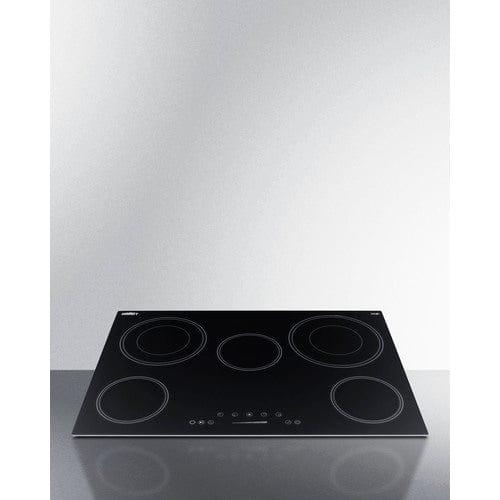 Summit Summit 30" Wide 208-240V 5-Burner Radiant Cooktop CR5B30T7B