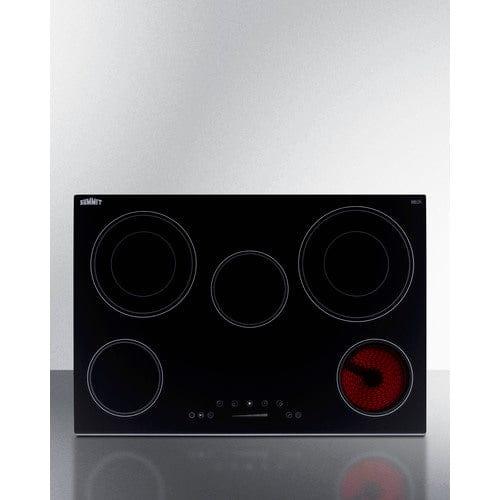 Summit Summit 30" Wide 208-240V 5-Burner Radiant Cooktop CR5B30T7B