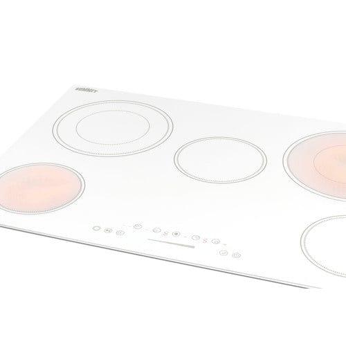 Summit Summit 30" Wide 208-240V 5-Burner Radiant Cooktop CR5B30T8W
