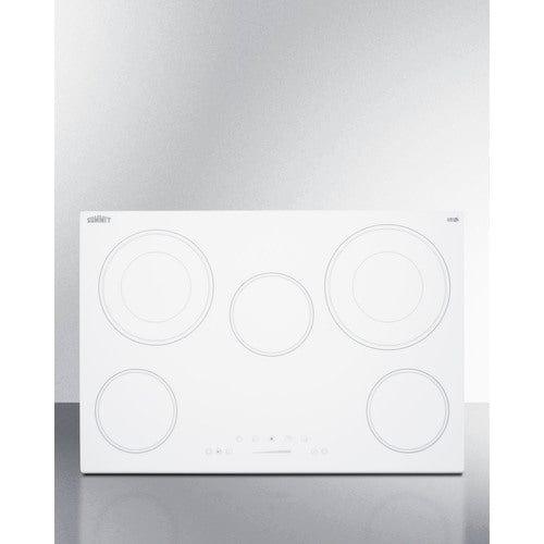 Summit Summit 30" Wide 208-240V 5-Burner Radiant Cooktop CR5B30T8W