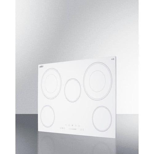 Summit Summit 30" Wide 208-240V 5-Burner Radiant Cooktop CR5B30T8W