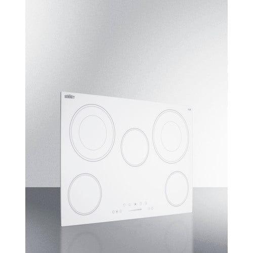 Summit Summit 30" Wide 208-240V 5-Burner Radiant Cooktop CR5B30T8W