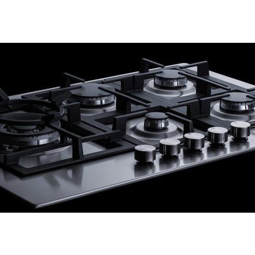 Summit Gas Cooktop Summit 30" Wide 5-Burner Gas Cooktop In Stainless Steel GCJ5SS
