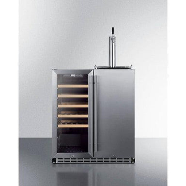 Summit Kegerator Summit 30" Wide Built-In Indoor/Outdoor Combination Wine Cellar/Kegerator SWBC3041