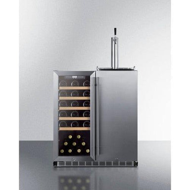 Summit Kegerator Summit 30" Wide Built-In Indoor/Outdoor Combination Wine Cellar/Kegerator SWBC3041