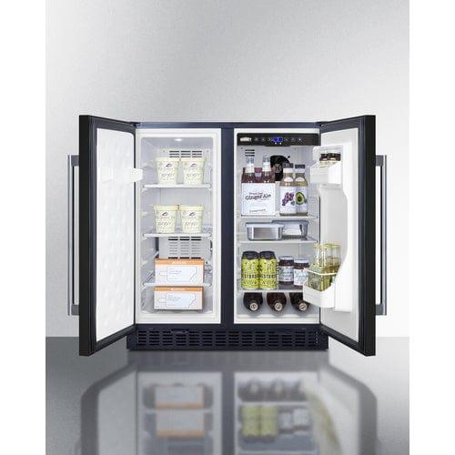 Summit Refrigerators Summit 30" Wide Built-In Refrigerator-Freezer FFRF3070B