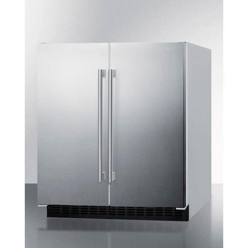 Summit Refrigerators Summit 30&quot; Wide Built-In Refrigerator-Freezer FFRF3075WSS