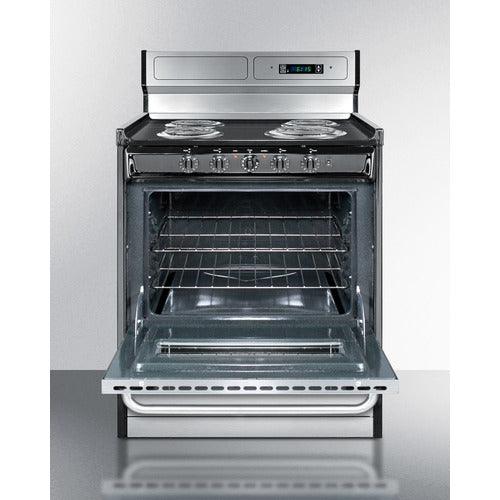 Summit Electric Coil Ranges Summit 30" Wide Electric Coil Range TEM230BKWY