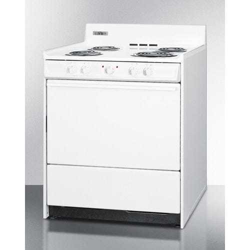 Summit Electric Coil Ranges Summit 30&quot; Wide Electric Coil Top Range WEM210