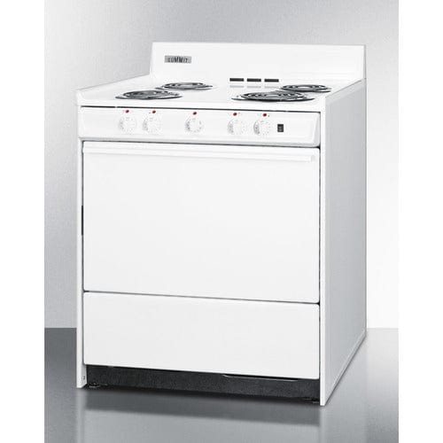 Summit Electric Coil Ranges Summit 30&quot; Wide Electric Coil Top Range WEM2171Q