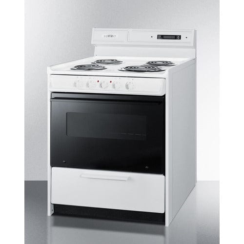 Summit Electric Coil Ranges Summit 30" Wide Electric Coil Top Range WEM230DK