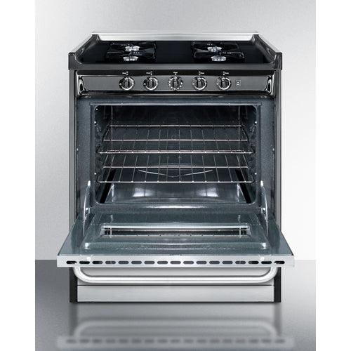 Summit Natural Gas Range/Stove Summit 30" Wide Gas Range, Open Burners TNM2107BRW