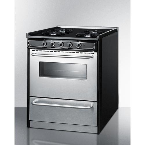 Summit Natural Gas Range/Stove Summit 30" Wide Gas Range, Open Burners TNM2107BRW