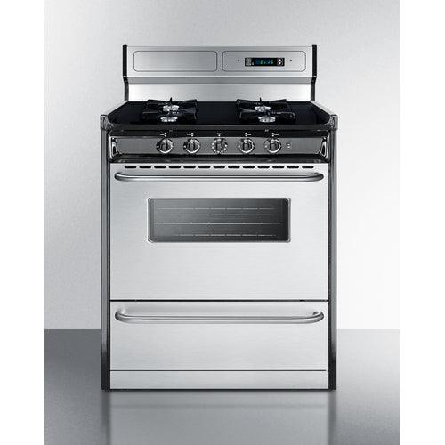 Summit Natural Gas Range/Stove Summit 30&quot; Wide Gas Range, Open Burners TNM2307BKW