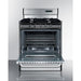 Summit Natural Gas Range/Stove Summit 30" Wide Gas Range, Open Burners TNM2307BKW