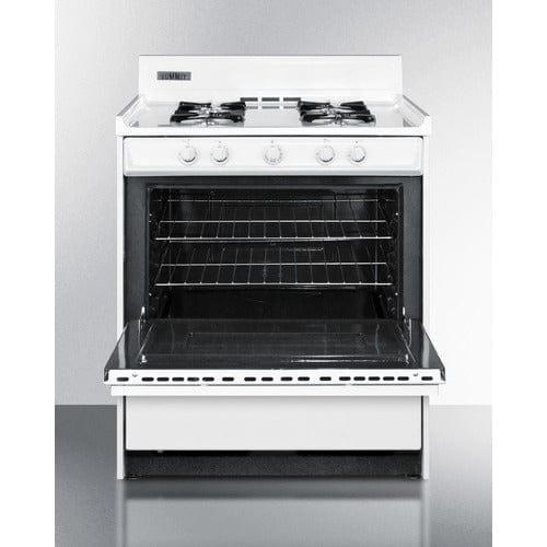 Summit Natural Gas Range/Stove Summit 30&quot; Wide Natural Gas Range, Battery Ignition (White) WNM210P