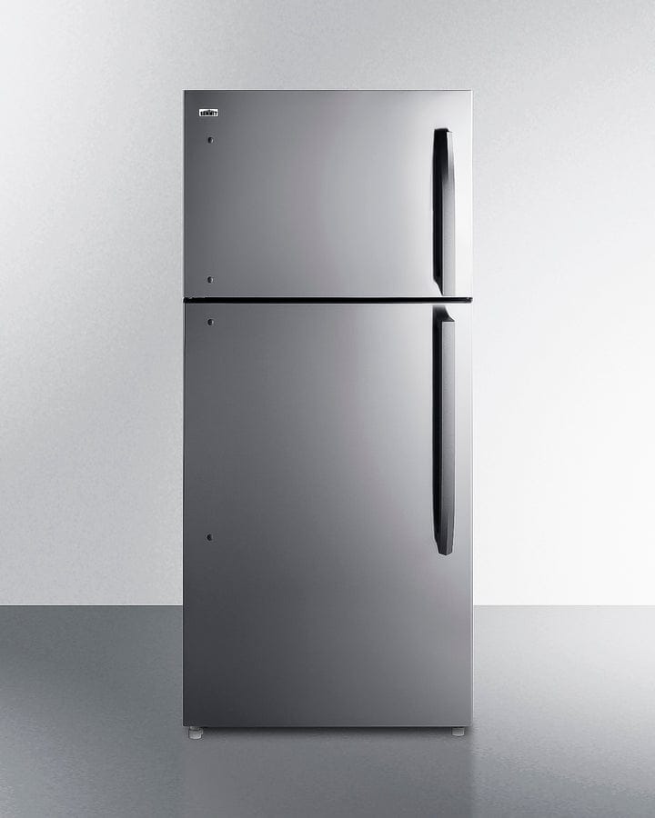 Summit Refrigerators Left Hand Door Summit 30" Wide Top Freezer Refrigerator with Icemaker | Stainless Steel