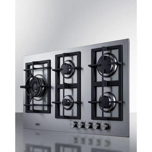 Summit Summit 34&quot; Wide 5-Burner Gas Cooktop In Stainless Steel GCJ536SS