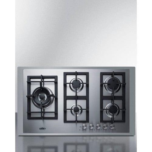 Summit Summit 34&quot; Wide 5-Burner Gas Cooktop In Stainless Steel GCJ536SSTK