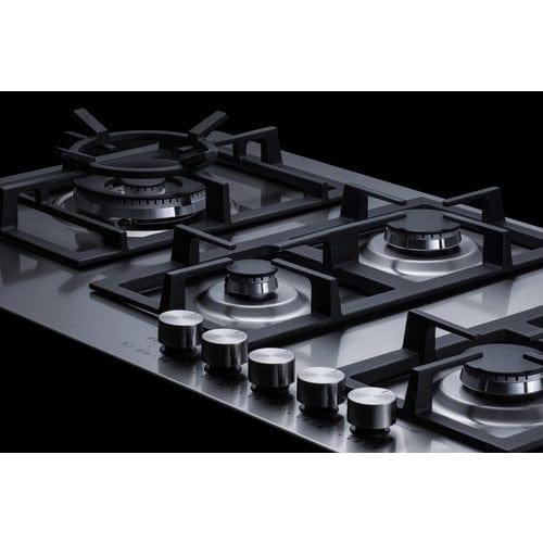 Summit Summit 34" Wide 5-Burner Propane Gas Cooktop In Stainless Steel GCJ536SSLP
