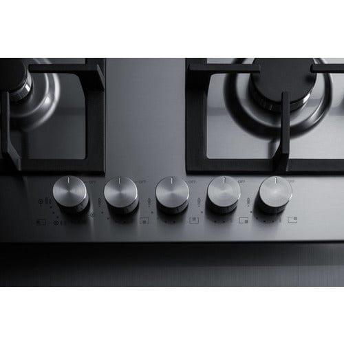 Summit Summit 34" Wide 5-Burner Propane Gas Cooktop In Stainless Steel GCJ536SSLP