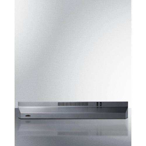 Summit Range Hoods Summit 36" Under Cabinet Convertible Range Hood, ADA Compliant H36RSSADA