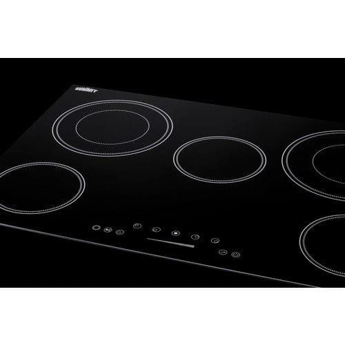 Summit Summit 36" Wide 208-240V 5-Burner Radiant Cooktop CR5B36T9B