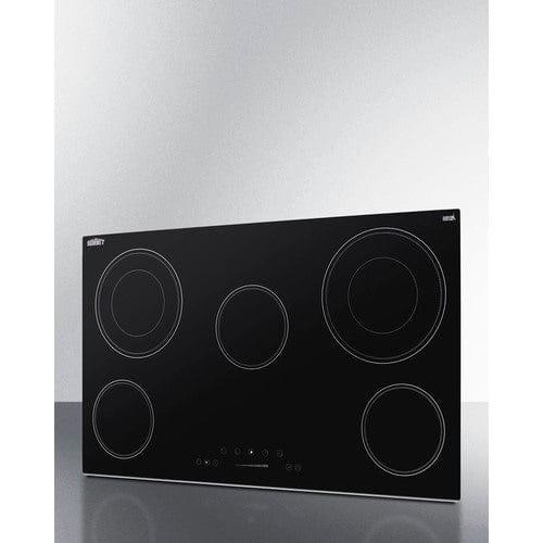 Summit Summit 36" Wide 208-240V 5-Burner Radiant Cooktop CR5B36T9B