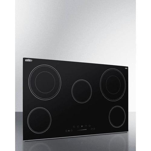 Summit Summit 36" Wide 208-240V 5-Burner Radiant Cooktop CR5B36T9B