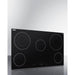 Summit Summit 36" Wide 208-240V 5-Burner Radiant Cooktop CR5B36T9B