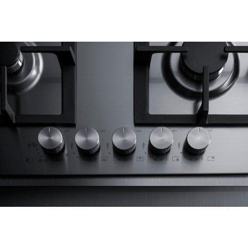 Summit Summit 36" Wide 5-Burner Propane Gas Cooktop In Stainless Steel GCJ536SSLPTK