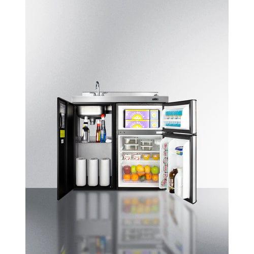 Summit Prefabricated Kitchens & Kitchenettes Summit 36" Wide All-In-One Kitchenette CK36EL