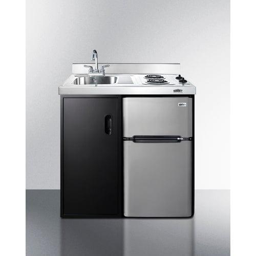 Summit Prefabricated Kitchens & Kitchenettes Summit 36" Wide All-In-One Kitchenette CK36EL